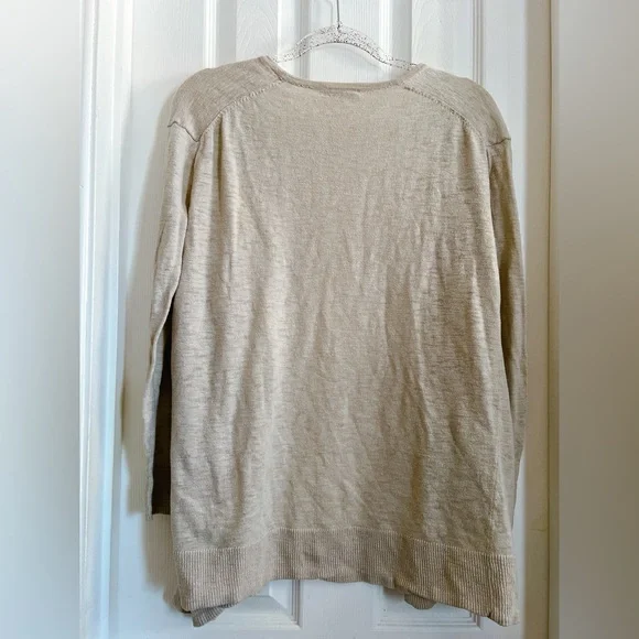Madewell XS Summer Ryder cardigan slouchy sweater long sleeve cream beige cotton - Picture 8 of 10